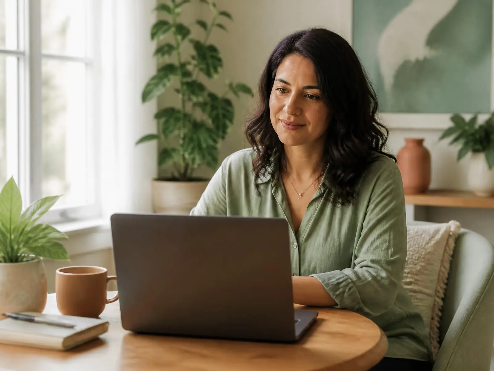 Person reading about their immigration psychological evaluation before the online interview